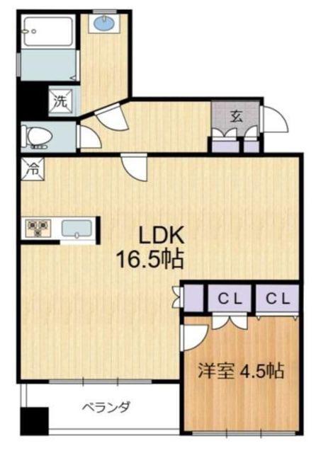 グランドメゾン阿佐谷(1LDK/4階)の間取り写真