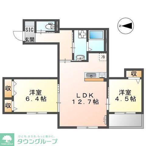 ロジュマン アンジュ(2LDK/2階)の間取り写真