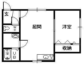 アジト旭大前(1LDK/1階)の間取り写真