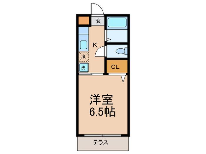 アーバンポートアイ(1K/1階)の間取り写真