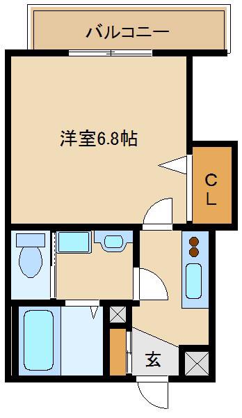 LUXE尼崎ウエスト(1K/5階)の間取り写真