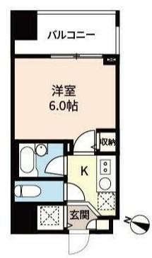 LASANTE板橋本町(1K/6階)の間取り写真