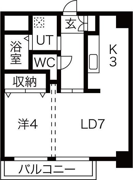 アデランテ(1LDK/2階)の間取り写真