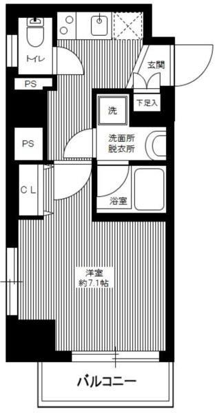 HYS両国(1K/8階)の間取り写真