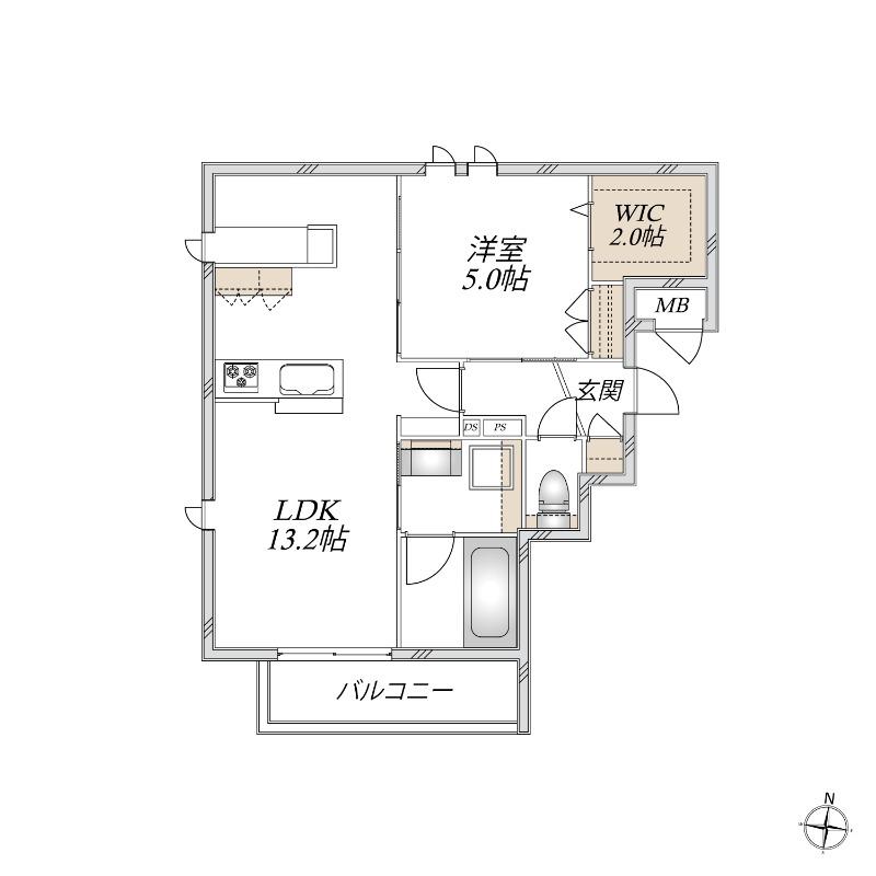 SUEHIRO COURT 常盤II(1LDK/2階)の間取り写真
