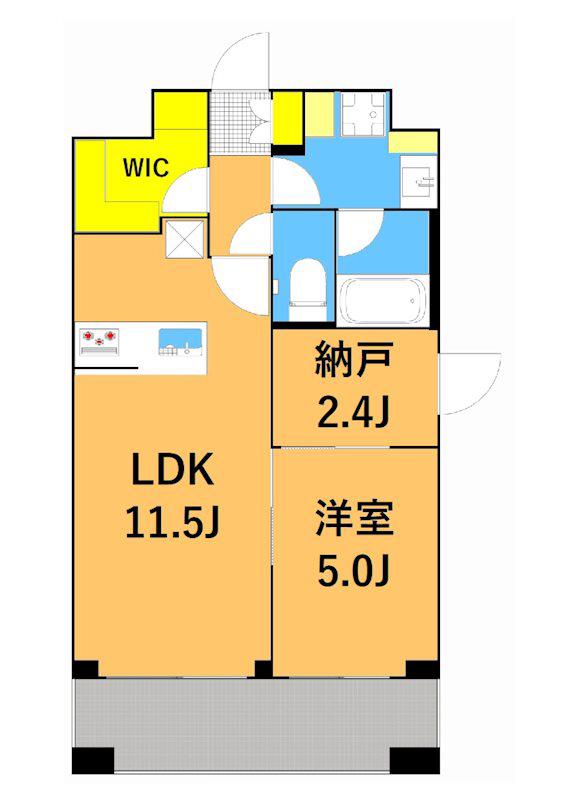 IRIS西大井(1SLDK/3階)の間取り写真