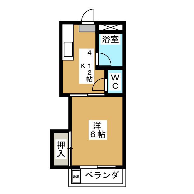 パレーシャル(1K/3階)の間取り写真