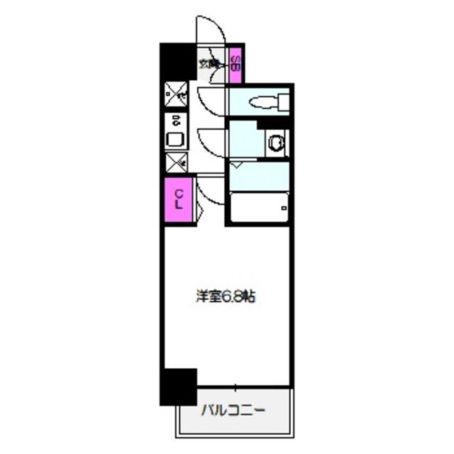 ファステート都島テーラー(1K/8階)の間取り写真