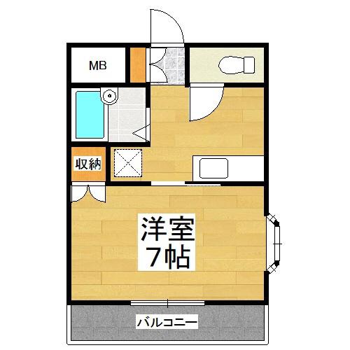 アーバンコート(1K/1階)の間取り写真