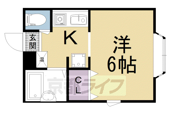 小華マンション(1K/3階)の間取り写真