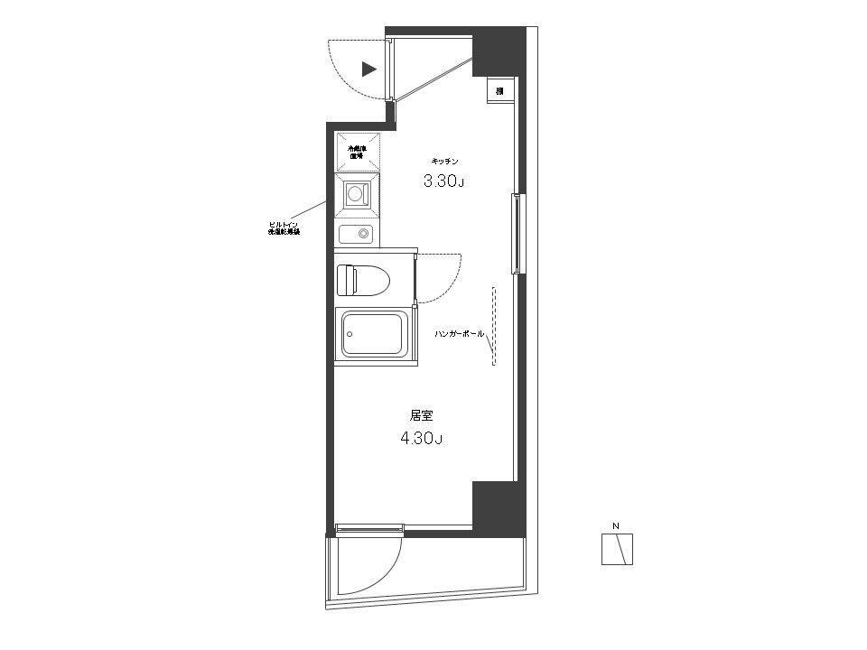 SE339(1K/6階)の間取り写真
