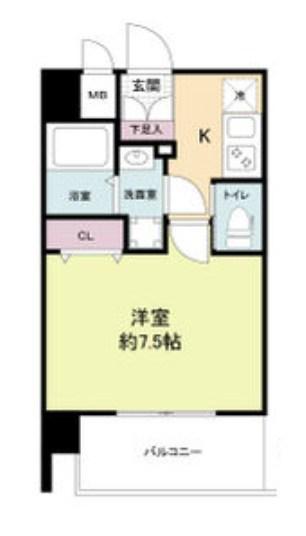 プライマル新大阪(1K/4階)の間取り写真
