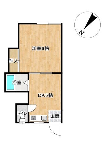 メゾン高梨(1DK/1階)の間取り写真