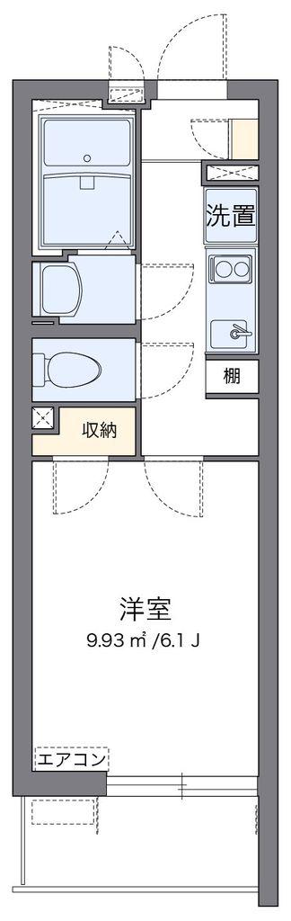 クレイノリバティ レジデンス(1K/1階)の間取り写真