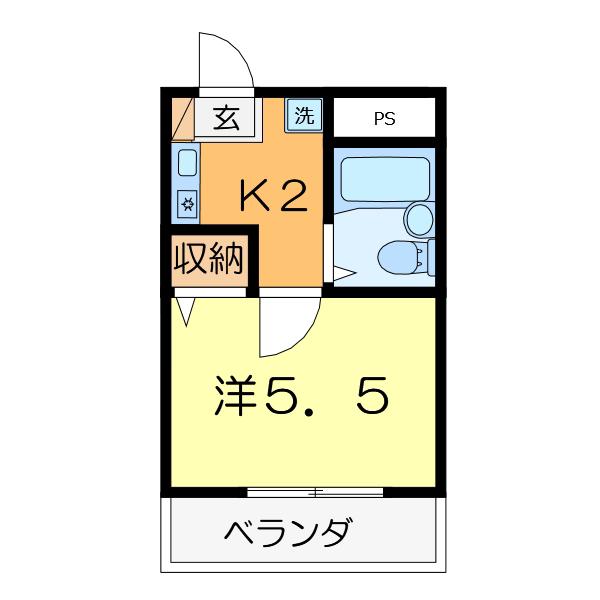 コパーズアプト港南VIパートII(1K/3階)の間取り写真