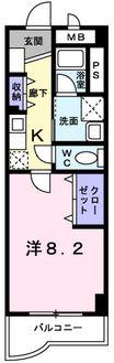 アクアメゾン(1K/4階)の間取り写真