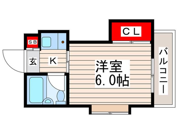 第2サンフラワーマンション(1K/2階)の間取り写真