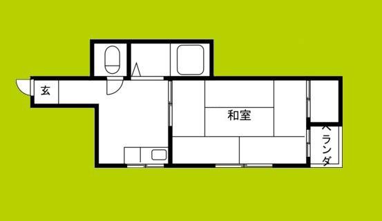 パークシティー東住吉(1DK/4階)の間取り写真