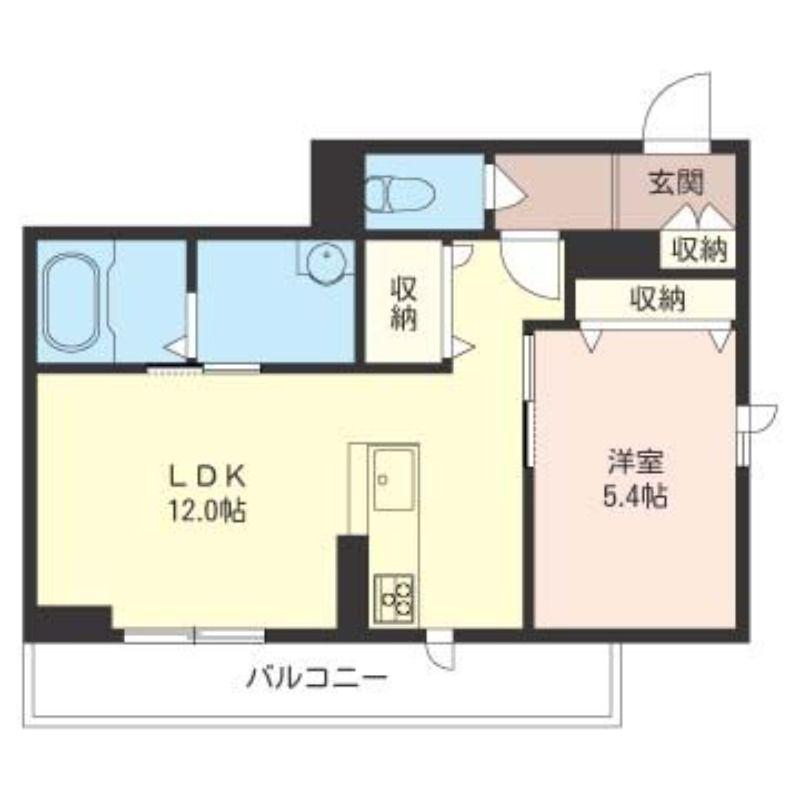 サンヒルズマンション(1LDK/2階)の間取り写真