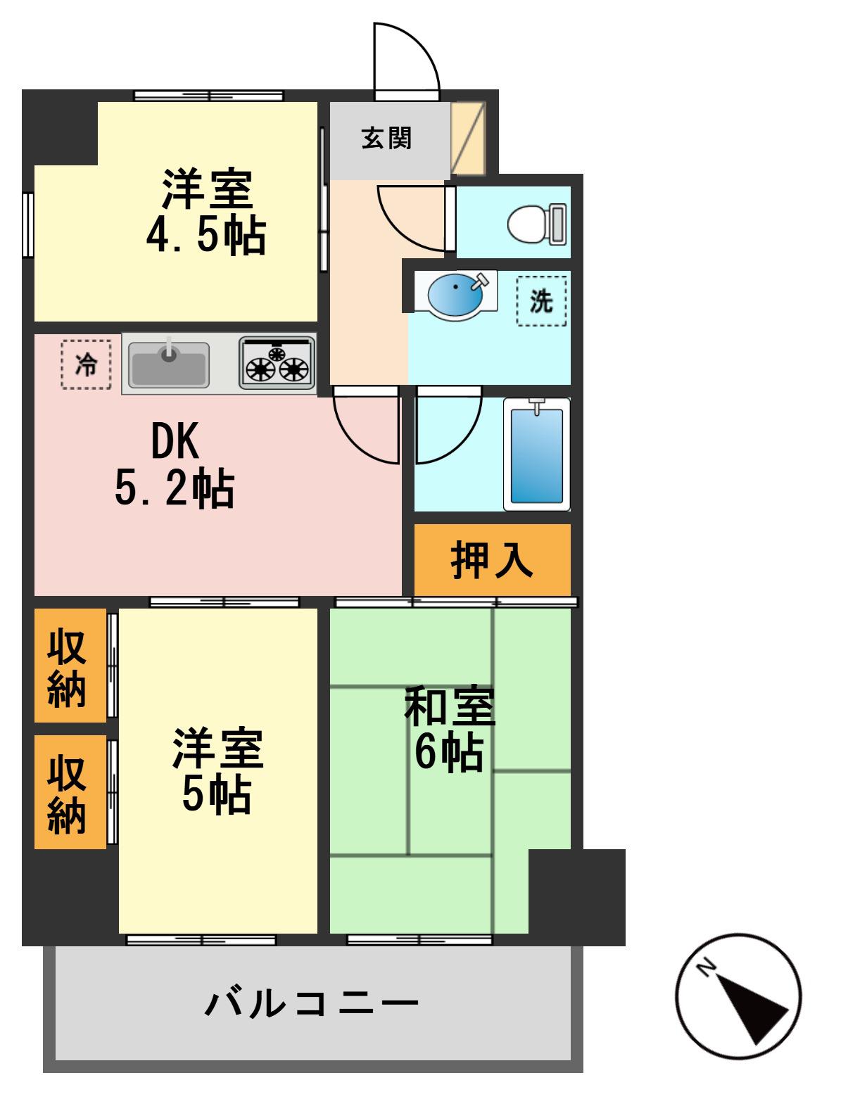 藤和新小岩コープ(3DK/4階)の間取り写真