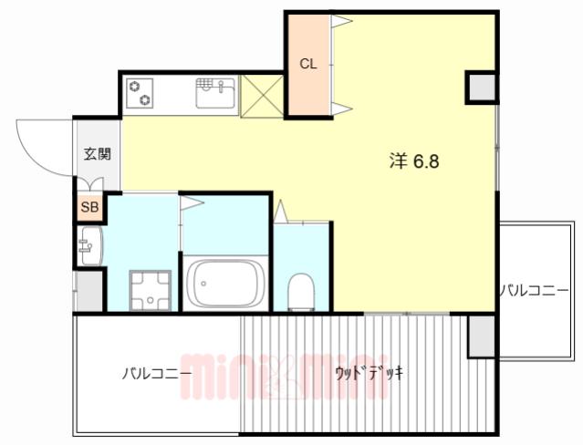 MANO MANSION(ワンルーム/5階)の間取り写真