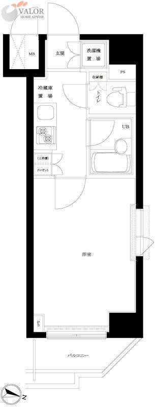 ルーブル大森山王(1K/1階)の間取り写真