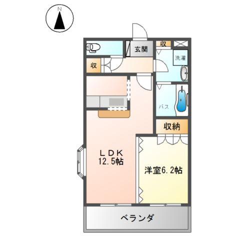アーバンヴィラ(1LDK/2階)の間取り写真