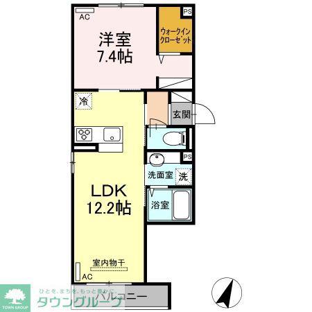 グランドステラ(1LDK/2階)の間取り写真