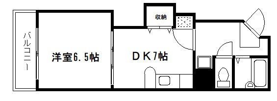 アブレスト今出川(1DK/6階)の間取り写真