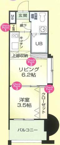 54 WES-PROJECT博多駅南(1DK/10階)の間取り写真