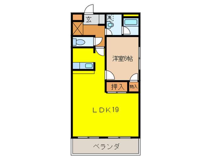 M・ライフ(1LDK/5階)の間取り写真