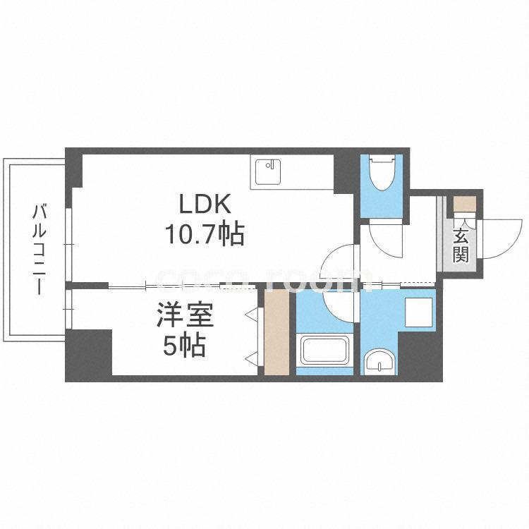 アルデールトモ北堀江(1LDK/5階)の間取り写真