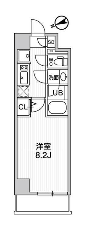TASUKI RICHESSE KAMATA(1K/2階)の間取り写真