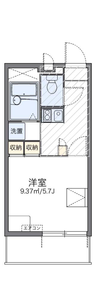 レオパレス15(1K/1階)の間取り写真