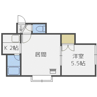 クヴァルチーラ53(1LDK/2階)の間取り写真