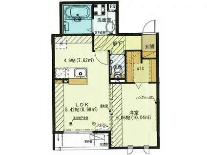 BELLE CLAIR (1LDK/1階)の間取り写真