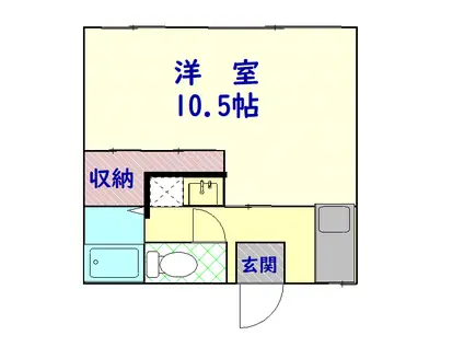 ボヌール(1K/1階)の間取り写真