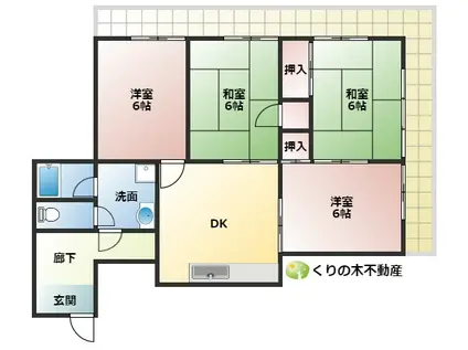 高木第7ビル(4DK/3階)の間取り写真