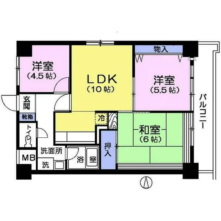 ルミエール片山 6階階 間取り