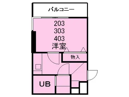 新東京園マンション(1K/3階)の間取り写真
