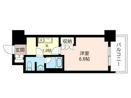 エスティメゾン武蔵小金井(1K/4階)の間取り写真