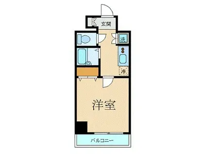 スカイコートヴィーダ五反田ウエスト(1K/9階)の間取り写真