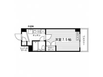 KS-SECOND(ワンルーム/5階)の間取り写真