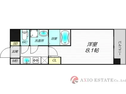 アドバンス新大阪III(1K/3階)の間取り写真