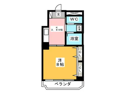 メゾン桜(1K/3階)の間取り写真