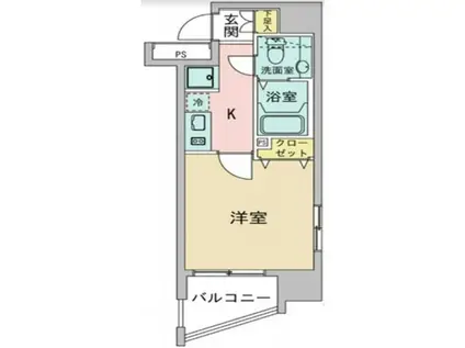 スカイコート新宿壱番館(1K/11階)の間取り写真