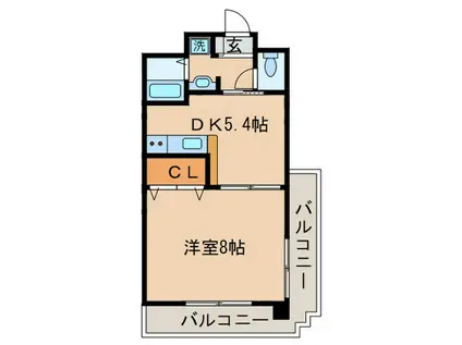 小川の荘(1DK/5階)の間取り写真