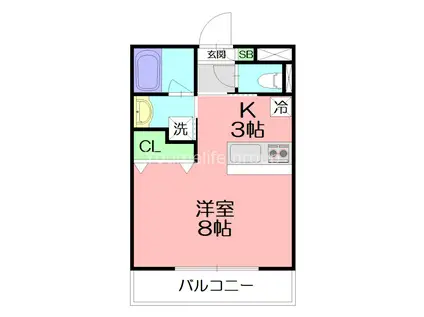 AKII八芳(ワンルーム/4階)の間取り写真
