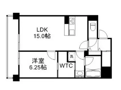 カサ・セグーラ幸町(1LDK/2階)の間取り写真