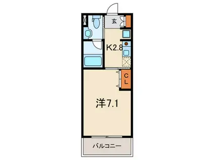 KDXレジデンス用賀(1K/4階)の間取り写真